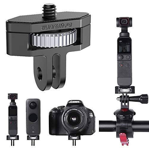 Kiowon Insta360 X3･ONE X2･ONE X･POCKET 2･FIMI PALM 2 及びビデオカメラ 対応 1/4カメラネジ付き 三脚マウントアダプター