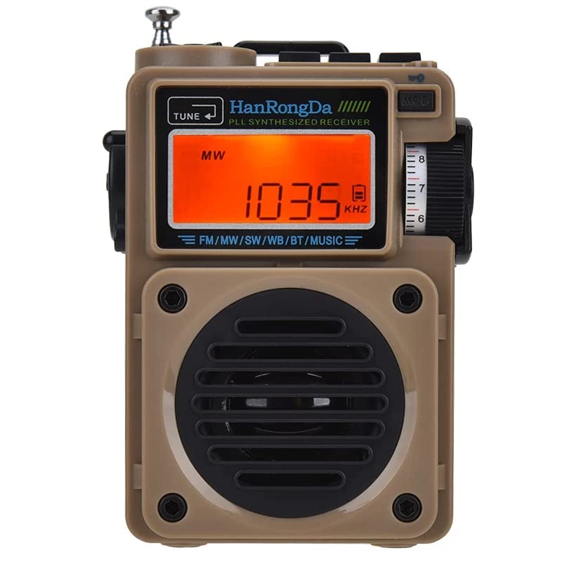 HanRongDa HRD-701 Bluetoothスピーカー BCL ラジオ 小型 MicroSDカード対応 高感度 短波ラジオ MP3 音楽プレーヤー ワイドFM/MW/SW/WB P