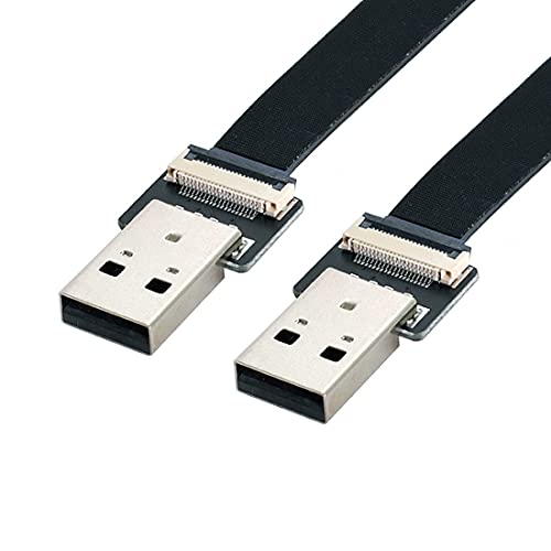 CY フラット スリム FPC USB 2.0 タイプA オス - USB 2.0 タイプA オス データケーブル FPV & ディスク & スキャナー & プリンター 200cm