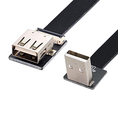 chenyang CY Up Angled Flat Slim FPC USB 2.0 Type-A オス - メス 延長データケーブル FPV & ディスク & スキャナー & プリンター 200cm