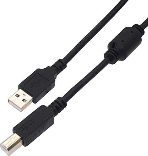 オーディオファン BタイプUSBケーブル USB Aオス - Bオス USB2.0 スキャナー プリンター ケーブル フェライトコア付き ブラック 1.8m