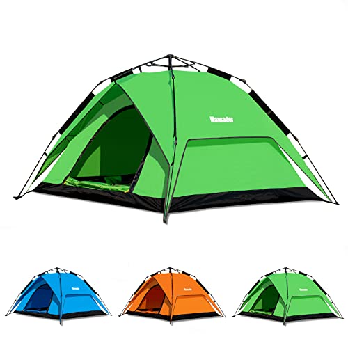 MANSADER テント 4人用 ワンタッチテント 3〜4人用 2WAY テント 二重層 設営簡単 uvカット加工 ワンタッチ キャンプ アウトドア 防風 防