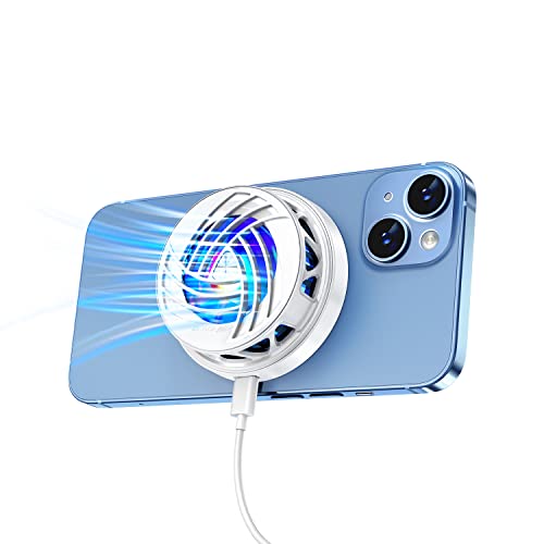 PEPPER JOBS スマホ冷却ファン スマホ散熱器 磁気式 急速冷却 ペルチェ素子 RGBライト USB給電式 小型静音 iPhone/iPad 白