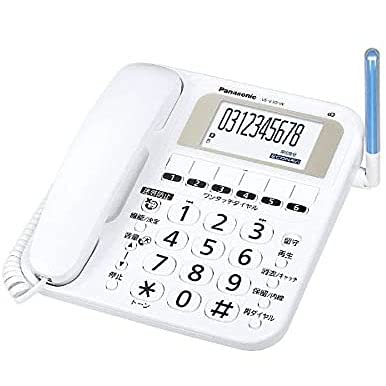 パナソニック コードレス電話機 ホワイト VE-E10（親機のみ・子機なし）