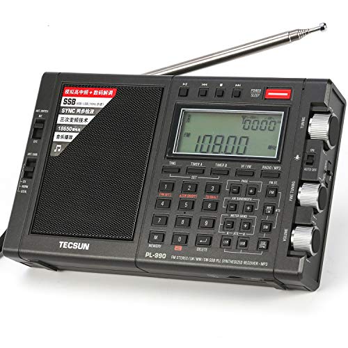 EnergyPower [日本語説明書付] 短波ラジオ TECSUN PL-990 LSB/USB 同期検波＆SSB トリプルコンバージョン FM/LW/MW/SW 3150局メモリー ミ