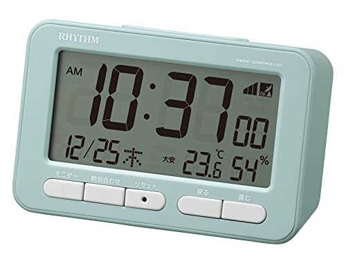 ※他店舗と在庫併用の為、品切れの場合は、ご容赦ください。サイズ：7.8x12x5.4cm 質量：210ｇ使用電源：単3形x2本（電池別売） ムーブメント：電波時計 電子音アラーム（4段階に変化） 温度