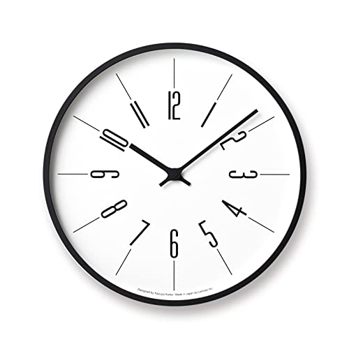 レムノス 掛け時計 電波 アナログ 木枠 時計台の時計 アラビック φ300 KK17-13A Lemnos