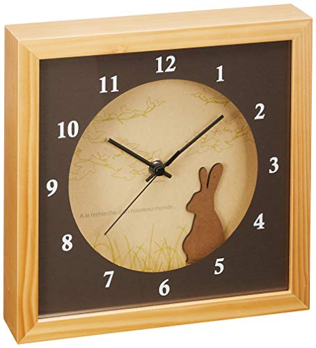 K-ART.JAPAN 置き時計・掛け時計 ナチュラル サイズ:幅22×高さ22×厚4.5cm