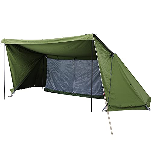 Soomloom ミリタリーテント Military tent X-largeビッグサイズ ポップテント１人用 アウトドアキャンピング T/C素材 日除け ポリコット