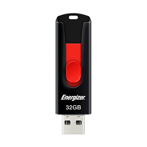 エナジャイザー USB2.0対応 USBメモリ 32GB 赤と黒 スライダータイプ フラッシュメモリー FUSPLC032R