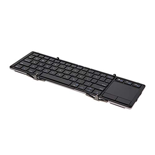 オウルテック Bluetoothキーボード タッチパッド付き 折りたたみ式 マルチペアリング スマホ/タブレット スタンド付き 217g 英語配列63キ
