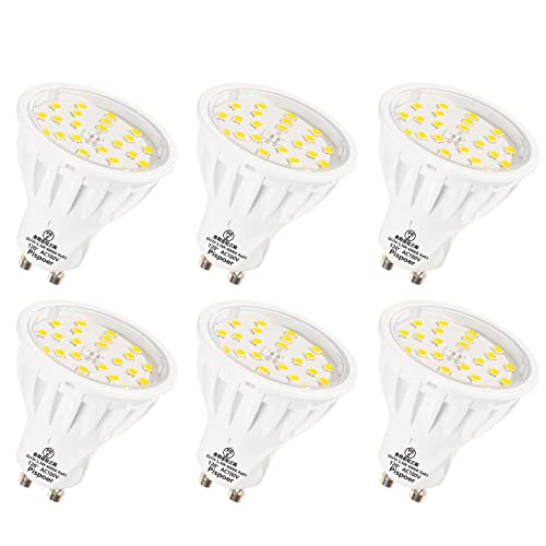 Pispoer LED電球 GU10口金、5.5W LED スポットライト(ハロゲン電球50-60W相当)、電球色2700K、高演色RA85 600LM、非調光 ビーム角120度、