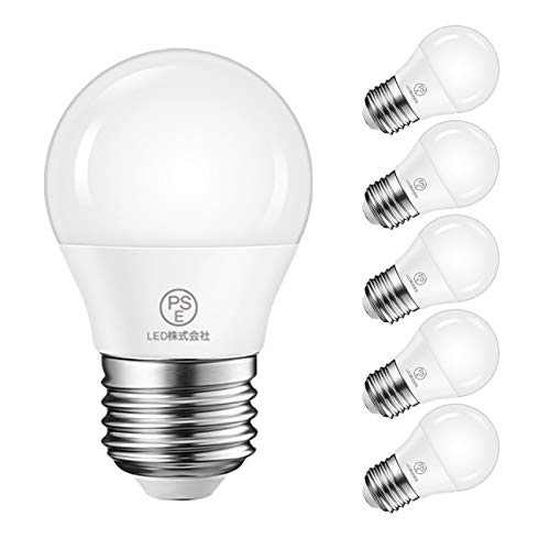 LVWIT LED電球 E26口金 40W形相当 470LM 4.5W 昼白色 5000K LEDランプ 広配光タイプ 高輝度 長寿命 省エネ PSE認証 6個入 調光器非対応
