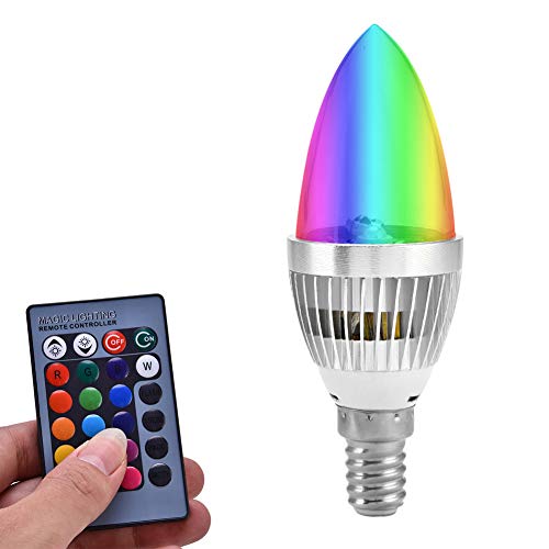 LED電球 カラー電球 E14口金 3W RGB LED電球 カラー電球 調色 カラーライト リモコン付き 調光 調色可能 タイミング機能 記憶機能 リモコ