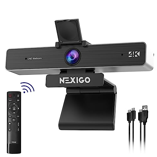 NexiGo Zoom認定、 N950P 4Kズーム可能ウェブカメラ リモコンとソフトウェアコントロール、ソニー Starvisセンサー、5Xデジタルズーム機