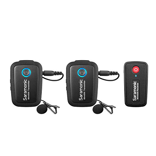 Ultracompact 2.4GHz Dual-Channel Wireless Microphone System with Lavalier Blink 500 B2(TX+TX+RX) for DSLR, mirrorless a