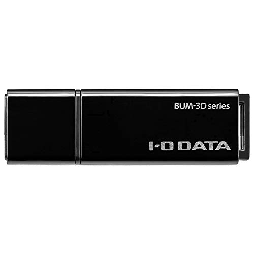 アイ・オー・データ USBメモリー 16GB USB 3.2 Gen 1(USB 3.0)対応 キャップ/ストラップホール付き 日本メーカー BUM-3D16G/K