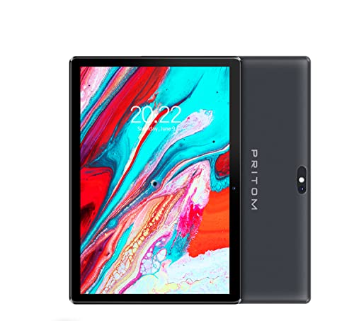 【2023新登場】PRITOM 10インチ タブレットWiFiモデル、Android 10.0、2GB RAM、32GB ROM、6000mAh大容量バッテリー、4コアCPU、IPS HDス