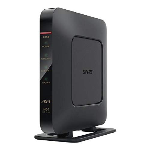 BUFFALO バッファロー 無線LANルーター エントリーモデル (Wi-Fi 6(11ax)対応/周波数2.4、5GHz/ブラック) WSR-1800AX4-BK