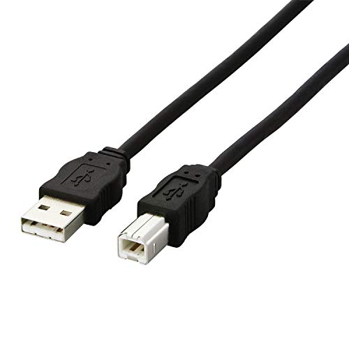 エレコム USBケーブル 【B】 USB2.0 (USB A オス to USB B オス) RoHS指令準拠 5m ブラック USB2-ECO50