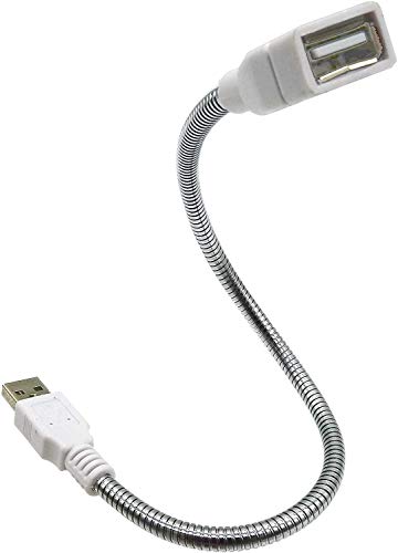 オーディオファン USB延長ケーブル フレキシブル アーム ぐにゃぐにゃ曲げた状態を固定できます USB-A（ メス ）- USB-A (オス) ホワイト