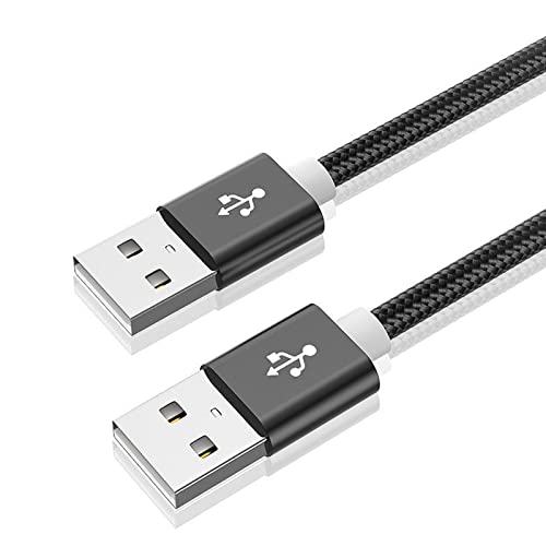 USB 3.0ケーブル オスオス a-aタイプ 両端 コード 5Gbps 高速転送 アルミシェルとナイロン編み HDD、TV Box、カメラ、DVDプレーヤー、プ