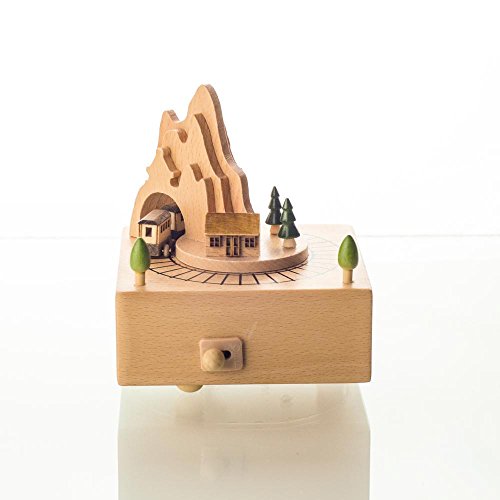 （ジャパンファッションハウス） ＪＦＨ 木製 からくり オルゴール 山とトンネルと汽車