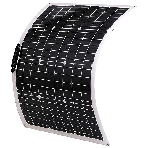 [スプレンノ] 50W 単結晶 ソーラーパネル 薄型 軽量 曲げれる 太陽光発電 (68×54cm)