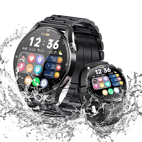 Ltsplay スマートウォッチ 丸型 Bluetooth5.2通話機能付き 1.32インチ大画面HD smartwatch スポーツフィットネス メッセージ & 着信通知 健