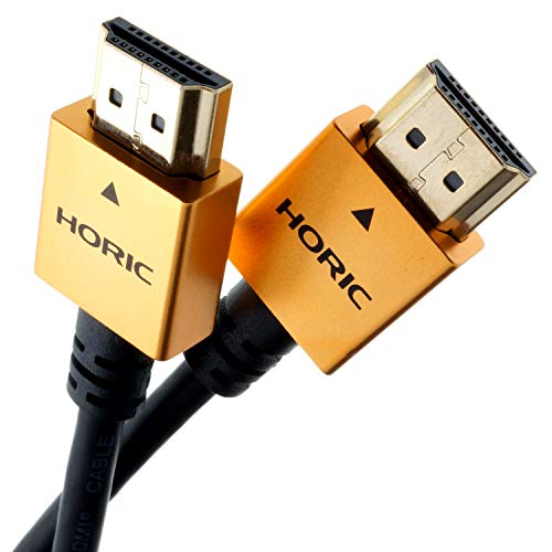 ホーリック HDMIケーブル 2ｍ 4K/60p 18Gbps HDR HDMI 2.0 スリム コンパクト ゴールド HDM20-461GD