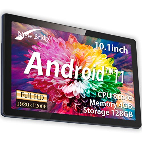 ニュー ブリッジ タブレット 10.1インチ 最新Android11 解像度1920*1200 オクタコアプロセッサー メモリー3GB+内蔵ストレージ64GB Blueto