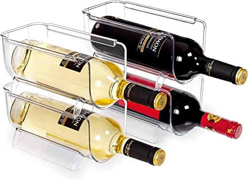 hengshao ワインラック 4個セット 冷蔵庫用 積み重ね式 ワイン シャンパン ボトル ホルダー スタンド 収納 ケース おしゃれ 衛生的 省ス
