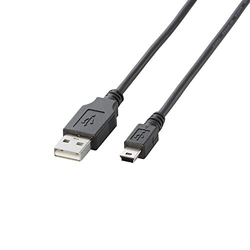 エレコム USBケーブル 【miniB】 USB2.0 (USB A オス to miniB オス) ノーマル 3m ブラック U2C-M30BK