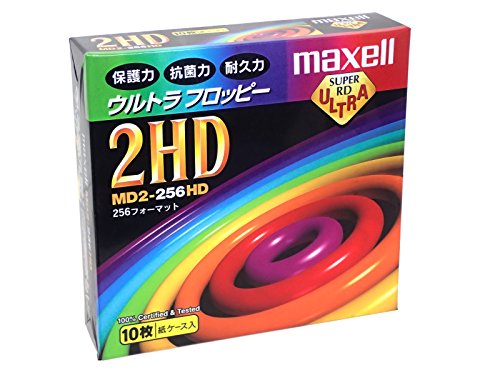 maxell マクセル 5インチ 2HD 1.6MB フロッピーディスク SUPER RD ULTRA MD2-256HD.B10K 10枚(紙ケース入り)