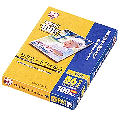※他店舗と在庫併用の為、品切れの場合は、ご容赦ください。特徴:厚さ100ミクロンのラミネートフィルム100枚入り.名刺サイズからA3サイズまで、9サイズの品揃え.