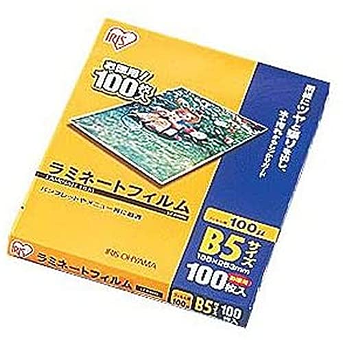 ※他店舗と在庫併用の為、品切れの場合は、ご容赦ください。特徴:厚さ100ミクロンのラミネートフィルム100枚入り.名刺サイズからA3サイズまで、9サイズの品揃え