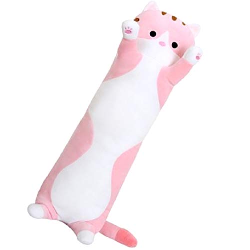 [Stylish Soda] 抱き枕 ぬいぐるみ 猫 本体 だきまくら ねこ ネコ 枕 わたしのモモちゃん (ピンク,90cm)