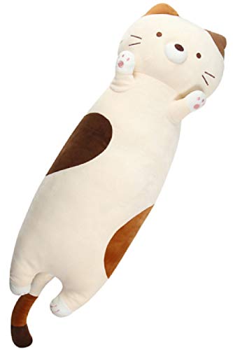 [Stylish Soda] 抱き枕 ぬいぐるみ 本体 だきまくら 猫 枕 ねこ エンジェル・ミケくん☆ (三毛猫,107cm)