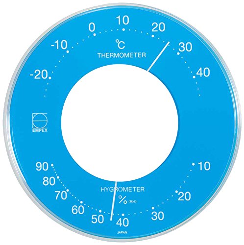 EMPEX (エンペックス) 気象計 温度湿度計 セレナ カラー温湿度計 置き掛け兼用 日本製 ブルー LV-4356