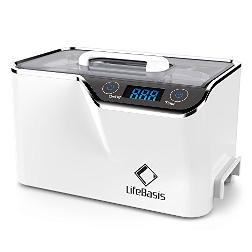 LifeBasis 超音波洗浄機 600ml 強い振動子で強力洗浄 改善仕様 42,000Hz メガネ洗浄機 5段階タイマー搭載 卓上クリーナー 時計 宝石 日用