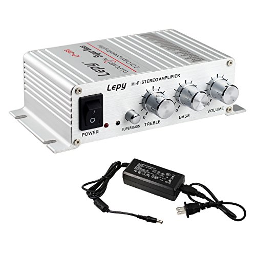 Lepy Hi-Fi ステレオアンプ デジタルアンプ カー アンプ パワーアンプLP-268 [LP-268+AC電源アダプター(5A)]