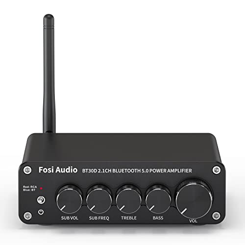 Fosi Audio BT30D Bluetooth5.0アンプ パワーアンプ サウンドアンプ SUB音量/周波数調整 高性能TPA3116D2チップ ステレオ オーディオアン