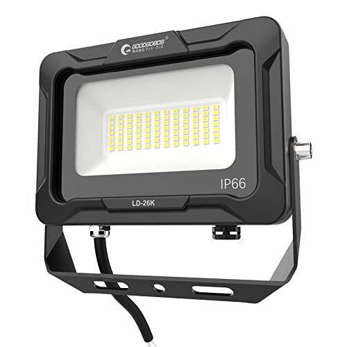 グッド・グッズ 20W LED 投光器 昼白色 100V対応 IP66 防水 ledライト ワークライト 高輝度 省エネ 120°広角照明 フラッドライト 看板灯