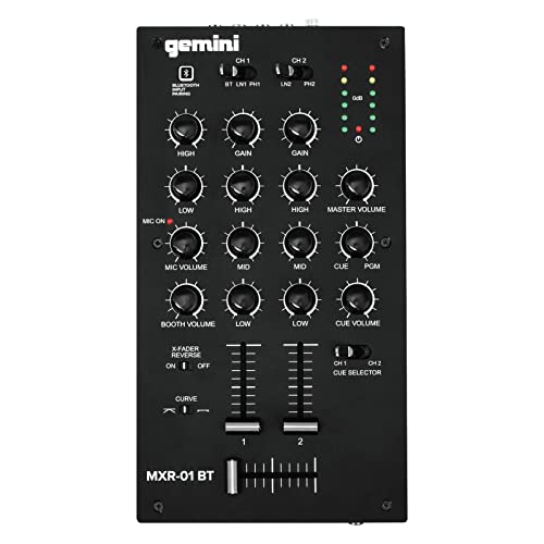 Gemini(ジェミナイ) GEMINIBluetooth 接続機能搭載 ゲイン & EQ付き 2ch DJミキサー MXR-01BT 【国内正規品】