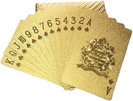 [カロカック]トランプ 金のトランプ ゴールド カード 両面 プラスチック 金 金色 リッチ ゴージャス 折れにくい 防水 カードゲーム マジ